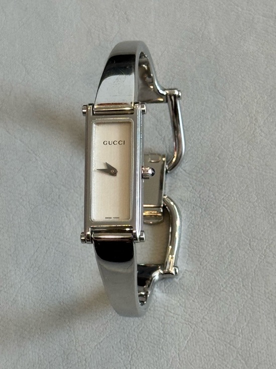 Gucci Accessories - GUCCI Vintage Stainless Steel Bangle Watch